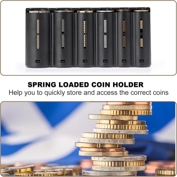 BSTKEY US Coin Holder Coin Dispenser, Fanny Pack with Banknote Waiters Purse Coin Sorter Coin Organizer, Coin Storage Bag with Belt for Waitress Server Collector Cashier Change （Gray） - Image 7