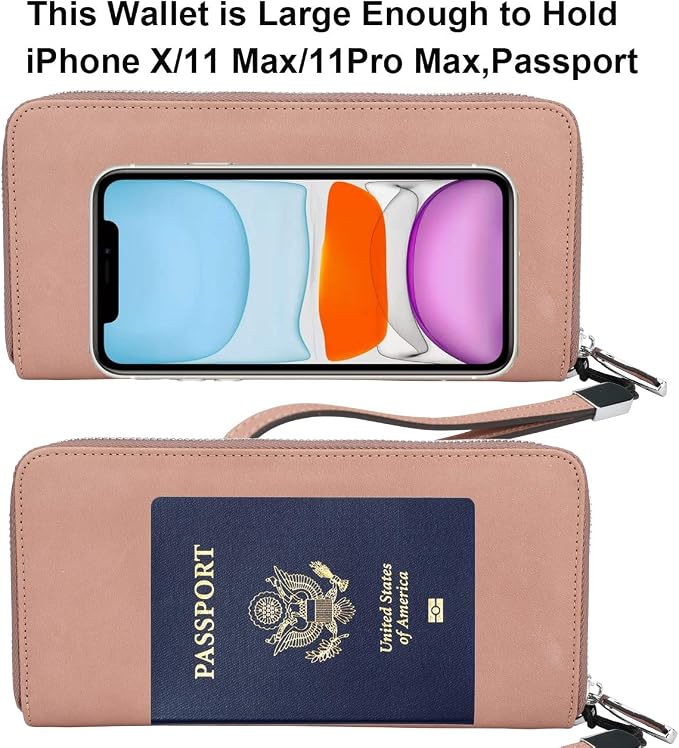 Small Compact Women Wallet RFID Blocking Genuine Leather Bifold Purse with ID Windows - Image 5