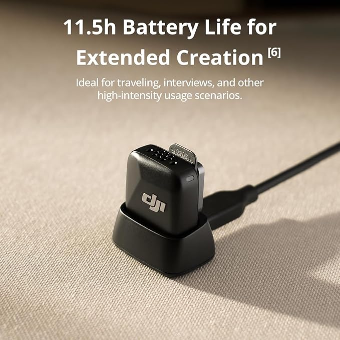 DJI Mic Mini (2 TX + 1 Mobile RX), Ultralight, Active Noise Cancelling | Wireless Lavalier Microphone for iPhone 17/16/15 & Android/PC/Tablet, Plug-and-Play, 300m Transmission, Youtube, Vlog - Image 4