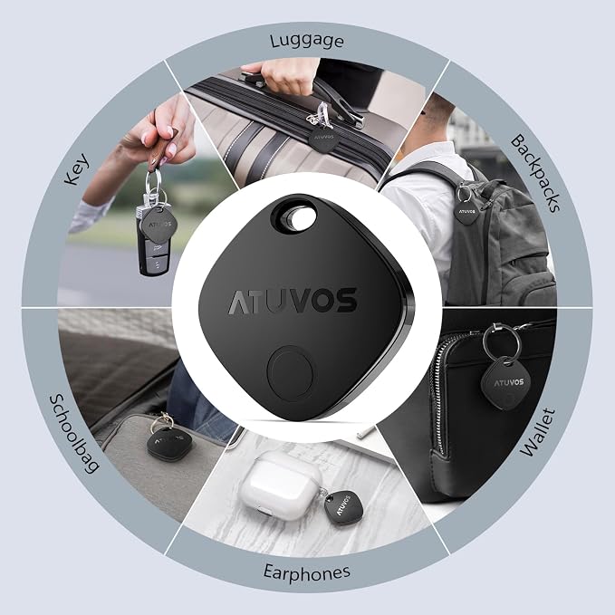 ATUVOS Air Tracker Tags-4 Pack for Android & iOS, Tracker Tags Work with Google Find Hub or Apple Find My APP, Smart Tags for Android, IP67 Waterproof Bluetooth Tracker Tag for Luggage, Keys - Image 9