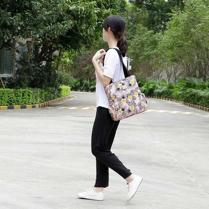 KAMO Floral Tote Bag - Waterproof Lightweight Handbags Travel Shoulder Bag for Hiking Yoga Gym Swimming Travel Beach - Image 2