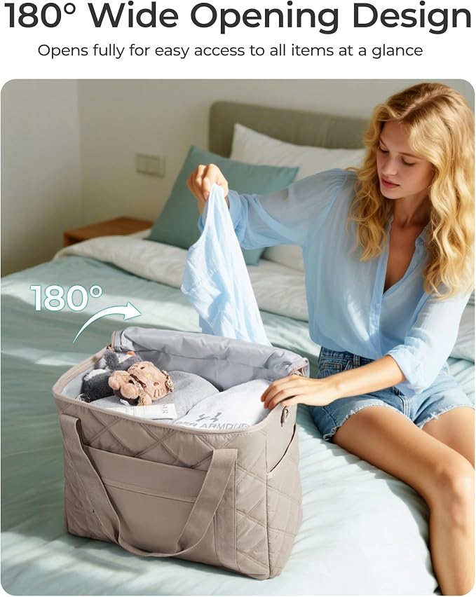 BAGSMART 38L Travel Duffle Bag, Weekender Overnight Hospital Bag | Carry-On Personal Item Large Tote for Women Labor Delivery - Image 7