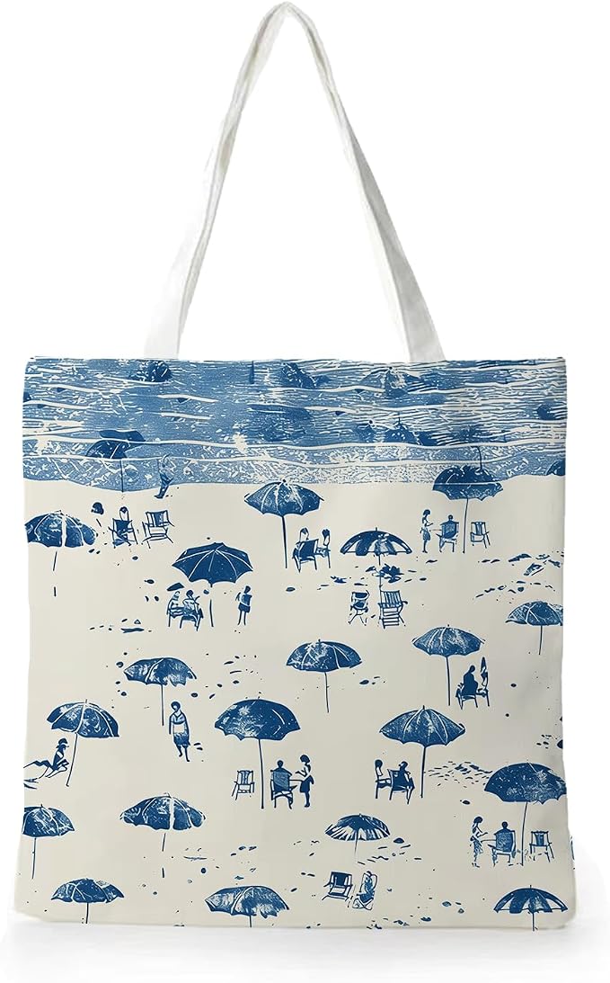 Summer Coastal Beach Canvas Tote Bag by Welcometowoodforest
