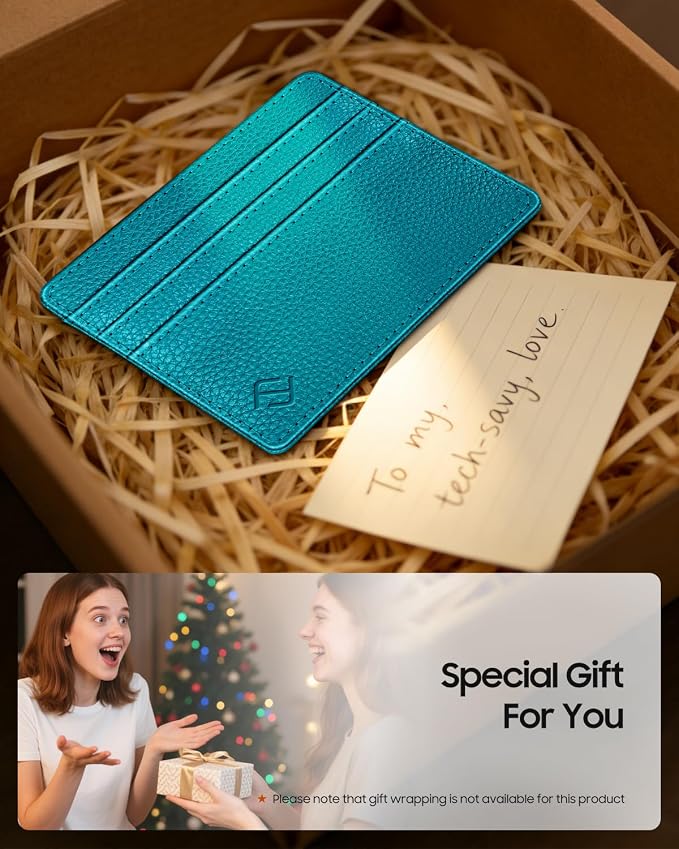 FINTIE Slim Minimalist Front Pocket Wallet RFID Blocking Credit Card Holder | Card Cases with ID Window for Men Women, Legacy Teal - Image 8