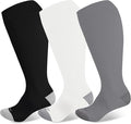 LEVSOX Plus Size Compression Socks Wide Calf Men&Women 20-30 mmhg Knee High Support Socks for Medical, Nurse, Diabetic by Levsox
