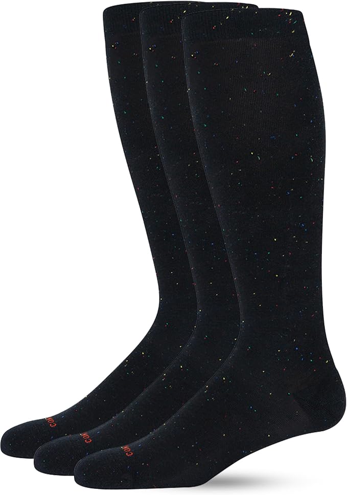 Premium Cotton Knee High Socks - 15-20mmHg Graduated Compression Socks - Soft & Breathable, Unisex by Comrad