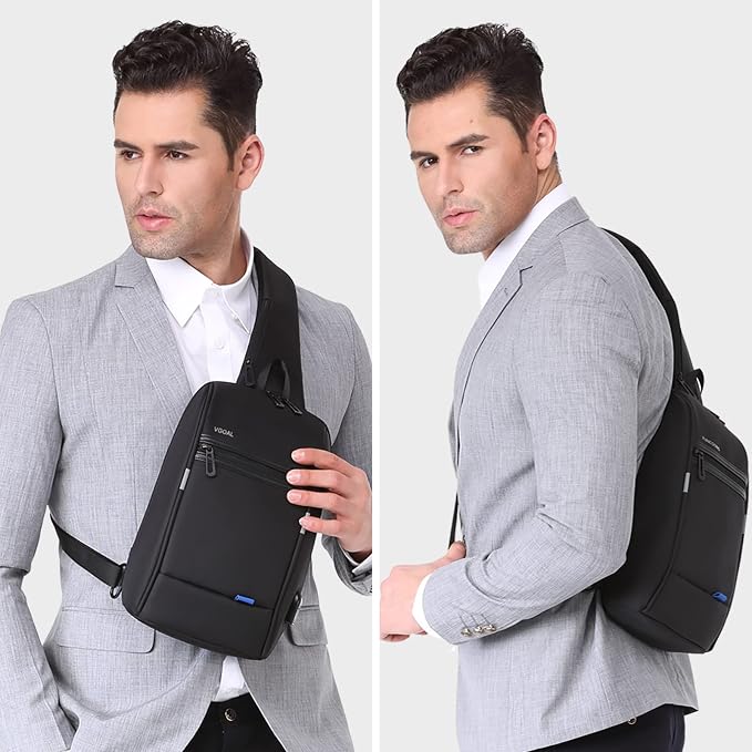 VGOAL Crossbody Bag Sling Bag for Men Sling Backpack Daypack | Waterproof,USB Charge Port,Minimalist,RFID Pocket,9.7 Inch IPad,Anti-theft pocket,Small,Travel Sport Running Hiking - Image 7