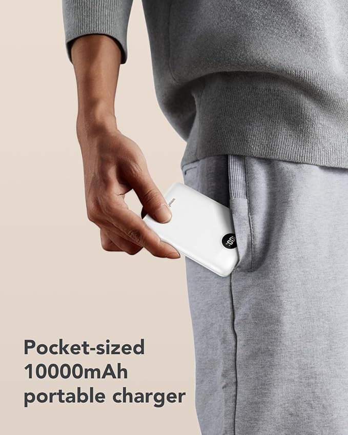 Mini Portable Charger with Built-in Cables 20W Fast Charging Power Bank USB-C Small Battery Pack 10000mAh Travel Essential Slim Battery for iPhone 17/16/15/14, Samsung 25/24, and More | 22.5W Fast Charging Power Bank Small Battery Pack Travel Essential... - Image 2