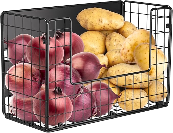Magnetic Shelf for Fridge, Large Basket for Aluminum Foil | 50 lbs strong magnet, no-drill, large capacity, ventilated for produce, fits cabinet, wrap boxes, snacks, coffee pods. by Ofiray-home