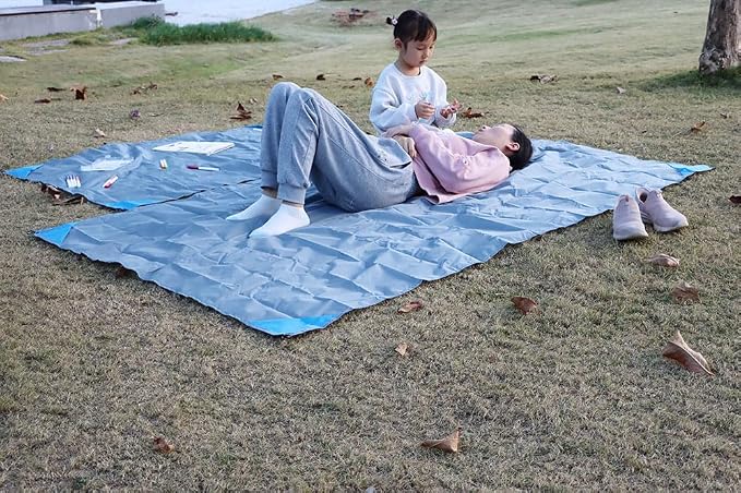 Orga'Neat Pocket Picnic Blanket, Compact Lightweight Tarp for Camping | Foldable, Easy to Carry, Water Resistant Sandproof Washable Quick Dry Mat for Beach, Festival, Travel, Outdoor Recreation - Image 5