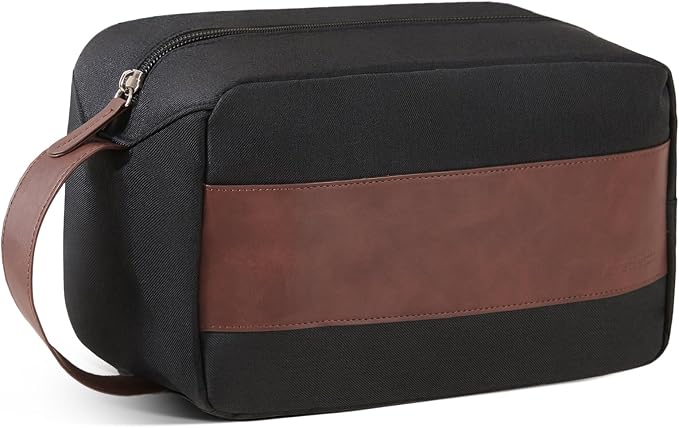 Vorspack Water Resistant Large Travel Toiletry Bag for Men - Black | Travel Bag for Toiletries, Large Capacity, Organized Compartment, Suitable for Shaving Grooming Accessories, Gifts for Men by Vorspack