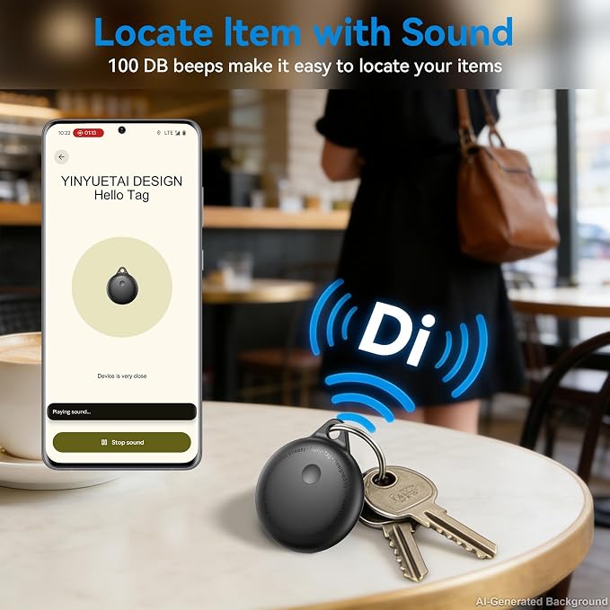 Android Smart Tags, 2026 New Smart Tags-4 Pack Android | Bluetooth Tracking Tag Compatible Google Find Hub App, Waterproof Keys Finder Item Locator for Keys, Wallets, Suitcases - Image 3