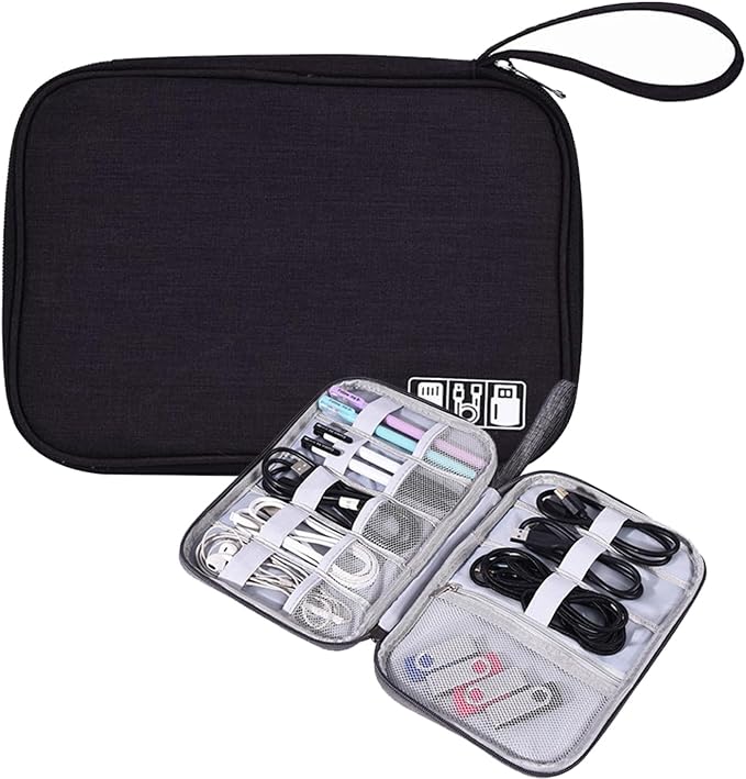 Organizer Case Small Electronic Devices USB Charger Accessories Mouse Phone Cable SD Power Bank Earphone by AYANICA