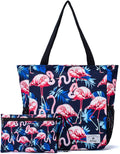ETidy Large Capacity Foldable Tote Bag With Zipper | Water-resistant, Lightweight, Sandproof, Beach Bag, Gym Bag, Travel Shopping Bag by ETidy