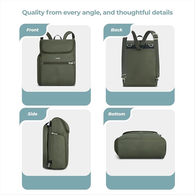 Travelon Anti-Theft Classic Small Convertible Backpack - Image 5