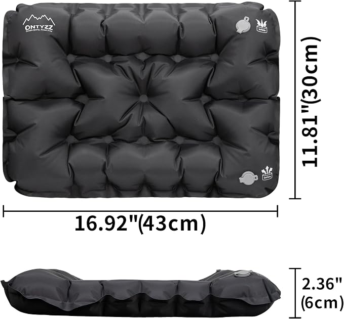 Inflatable Seat Cushion Lightweight Airplane Seat Cushion | Stadium Seat Travel Cushion for Climbing Hiking Office Airplane - Image 5