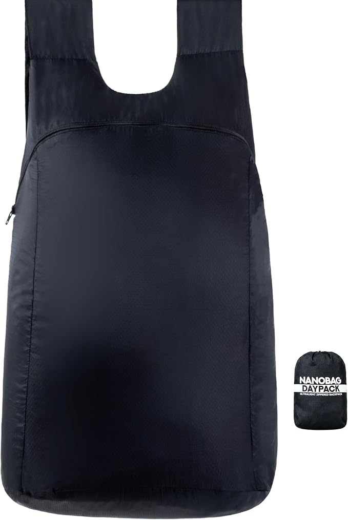 Nanobag Daypack 16L Ultralight Packable Foldable Travel Backpack for Hiking | 1.15 oz Portable Collapsible Pocket-Size with YKK Zipper and Wide Comfortable Shoulder Straps for Everyday Use and Sports by Nanobag