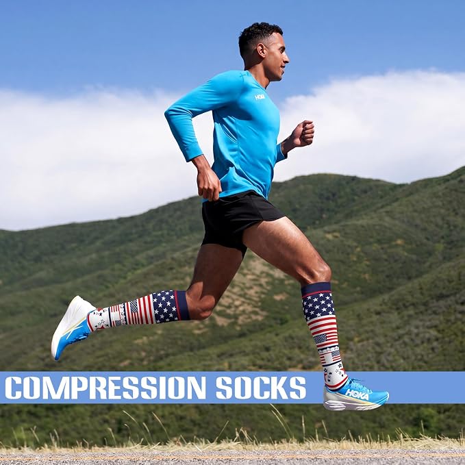 Sooverki Compression Socks for Women and Men Circulation (3/4 Pairs) is Best Support for Running Athletic Cycling Hiking - Image 5