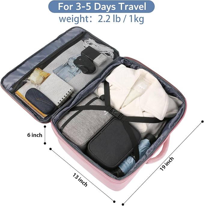 MATEIN Womens Travel Backpack, Extra Large Carryon Backpack for Airplane | Cute Weekender Daypack for Women, Traveling Accessories, Fit Overhead Bin, Water Resistant, Gifts for Frequent Traveler, Pink - Image 3