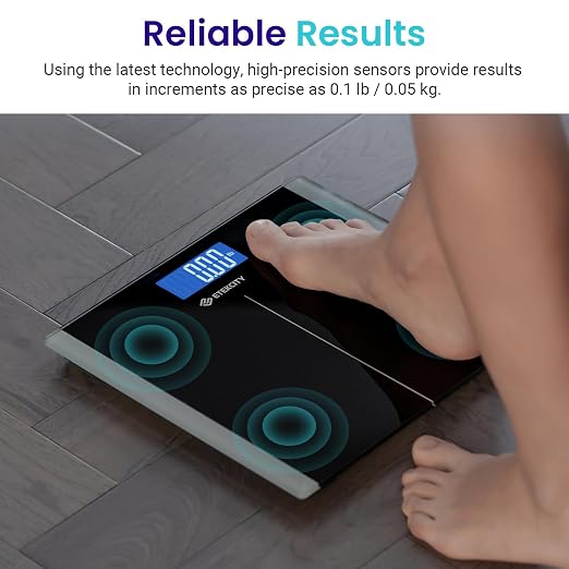 Etekcity Bathroom Scale for Body Weight, Digital, Highly Accurate, 400 lbs | Large 6mm Tempered Glass Platform, Clear LCD Display, Batteries Included, Safe Electronic Weighing for Daily Home Use - Image 2