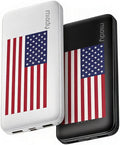 Miady 2-Pack Portable Charger, Slim 10000mAh Power Bank Travel Battery Pack | Dual USB丨3 Outputs 2 Inputs丨for Backpack Travel Camping丨Slim丨Compatible with iPhone Android etc丨Flight-Safe丨37Wh丨Flag Edtion by Miady