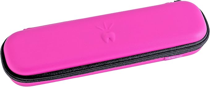 Sonic Toothbrush Travel Case, Pink | Portable, Breathable, Hard Carrying Bag, Traveling, Camping, Business Trip, Mesh Pocket for Accessories by TripleBristle