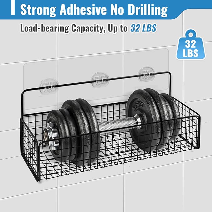 15 Pack Shower Caddy Adhesive Replacement - Strong No Drilling | Shower Shelf Adhesive Hooks for Bathroom Storage Shelves & Kitchen Racks, 3 Sizes Included - Image 3