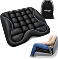 Airplane Seat Cushion for Long Flights, Inflatable Travel Seat Cushion with Built-in Pump, Adjustable Air Cell Support, Lightweight Portable Seat Pad for Stadiums and Concerts, Black by CheerlongerFeelbetter