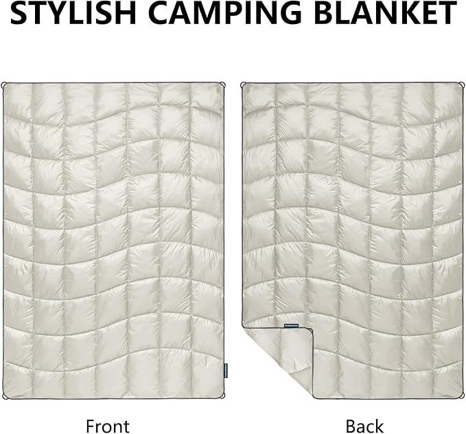 Camping Blanket, Puffy Blanket Lightweight Windproof Water Resistant for Outdoors,Hiking, Backpacking,Beach,Car,Picnic,Stadium - Image 2