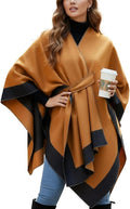 Shawl Wraps for Women Reversible Open Front Ruana Poncho Soft Cozy Cardigan for Fall and Winter by Unknown