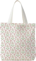 Grandmillennial Blue Floral Tote Bag for Women,Blue Floral Reusable Shopping Grocery Bags by Unknown