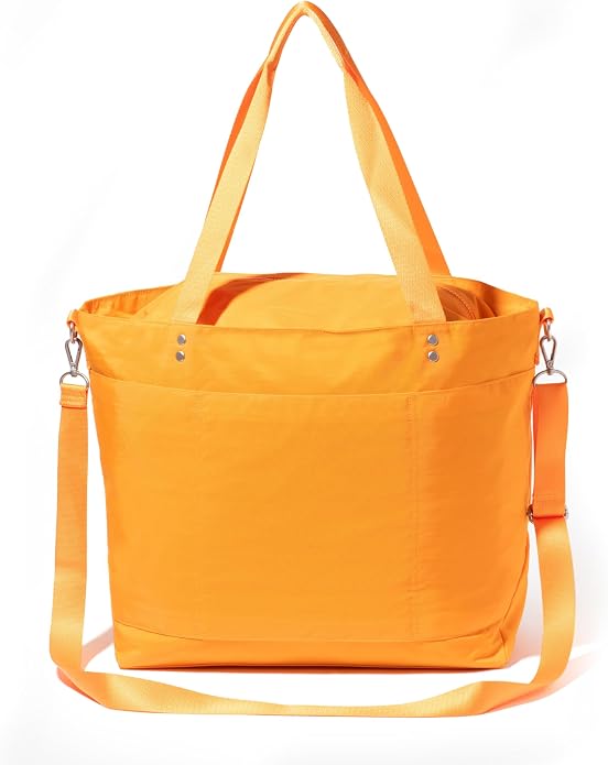 Baggallini Carryall Tote - Lightweight Nylon Zipper Top Weekender Travel Beach Bag w/Luggage Sleeve - Image 10