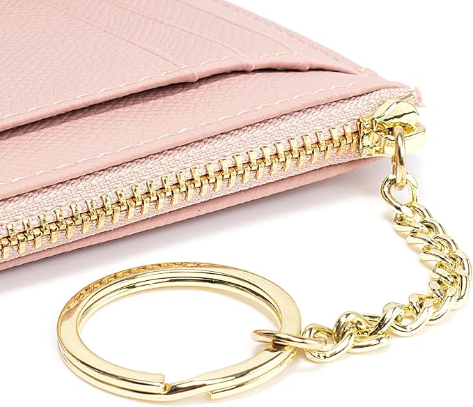 Valentoria Slim RFID Blocking Card Holder Small Pocket Wallet Keychian Zipper Coin Purse Mini Cash & Coin & Cards Case for Women Men | Slim - Image 7