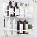 Kitsure Shower Caddy, Adhesive Shower Organizer, Large, White | Stainless Steel Shelf for Inside Shower, No Drill Bathroom Organizers and Storage, Home Decor Accessories by Kitsure