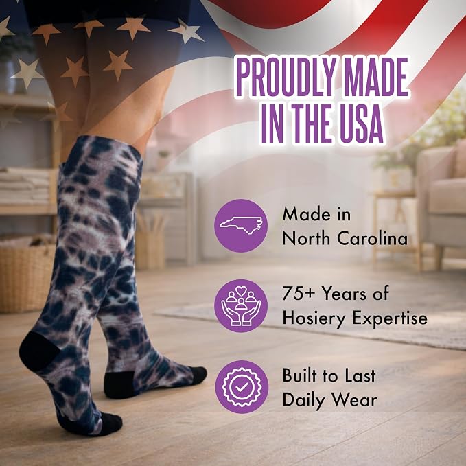 Crazy Compression Socks, Comfortable Support Socks for Recovery, Travel, Hiking, and Long-Hour Comfort w/Fun Designs - Image 6