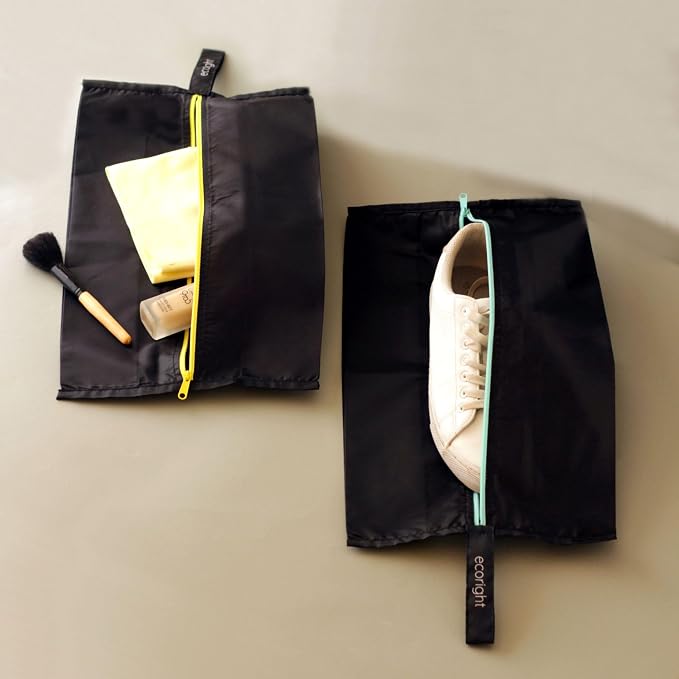 Ecoright Shoe Bags for Travel, Set of 2, 100% Recycled Water-Resistant Zipper Pouch Bags, Shoe Bags for Storage, Travel Essentials for Men & Women - Image 7
