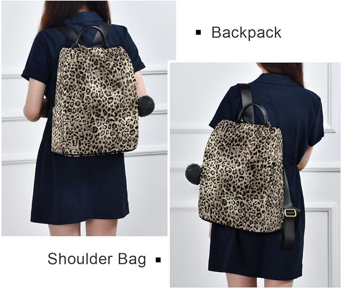 ALAZA Leopard Print Cheetah Animal Backpack Purse for Women Anti Theft Fashion Back Pack Shoulder Bag - Image 7