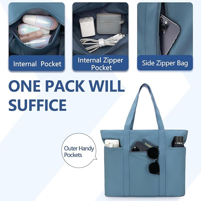 Tote Bag for Women,Large Handbag with Laptop Compartment, Shoulder Bag for Travel, Tote Bags for Work and Everyday - Image 3