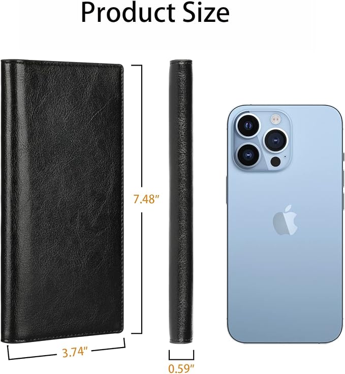Ultra Slim Thin Leather Women Wallet RFID Blocking Credit Card Holder Bifold Long Ladies Billfold - Image 4