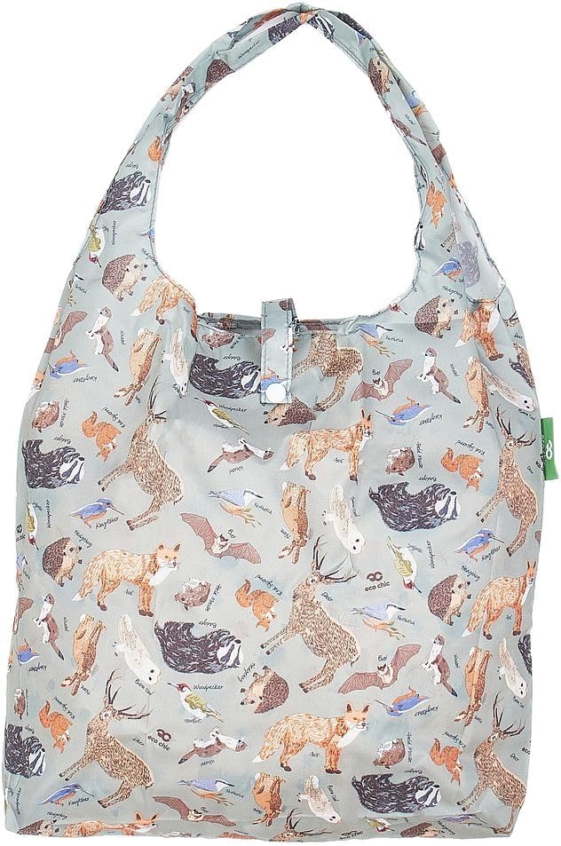 ECO CHIC Foldable Reusable Grocery Bags - Lightweight, Recycled & Reusable Shopping Bag - Waterproof Packable Tote by ECOCHIC
