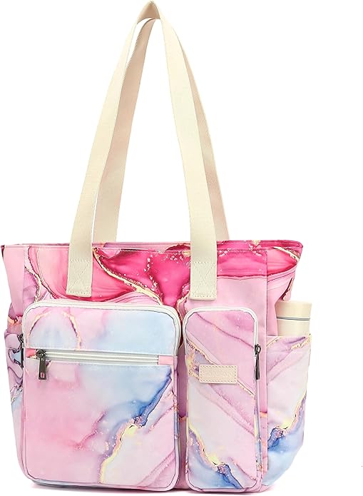 Women Tote Bag With Muti-Pockets,Lightweight Shoulder Bag,Large Capacity Handbag for Travel, Work, Gym by SANFAN