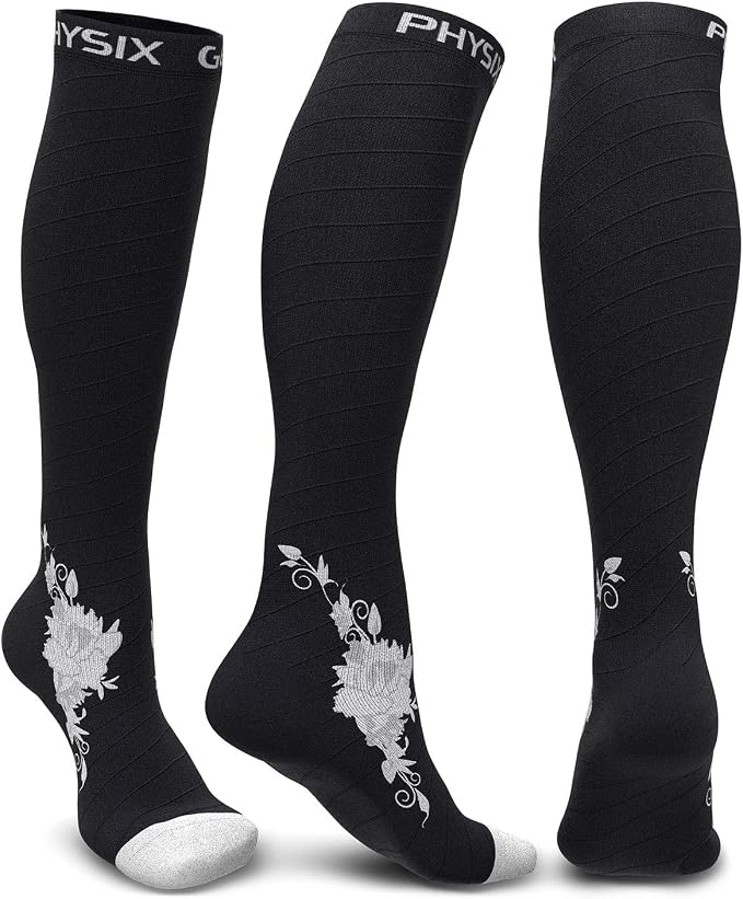 Physix Gear Compression Socks 20-30 mmHg - Men & Women - Running, Nurses, Shin Splints, Flight, Travel by PhysixGearSport
