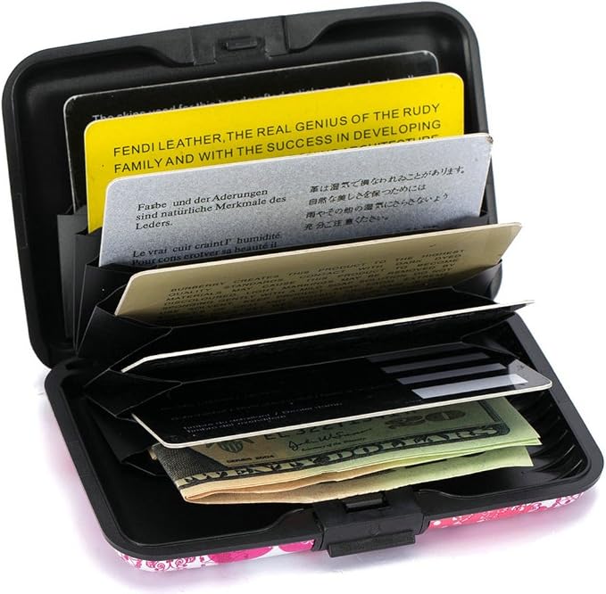 RFID Aluminum Wallet Credit Card Protector Case Holder for Men Women | Mini RFID Aluminum Wallet Credit Cards Holder Business Card Case Metal ID Case for Men Women - Image 2