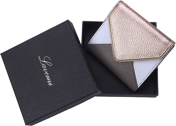 Ultra Thin Small Compact Leather Womens Girls Wallets RFID Blocking Credit Card Holder for Women - Image 6