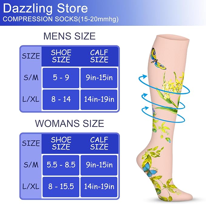 WITHYOU Compression Socks 15-20 mmHg is Best Athletic for Men & Women Running Flight Travel Nurses Pregnant - Image 6