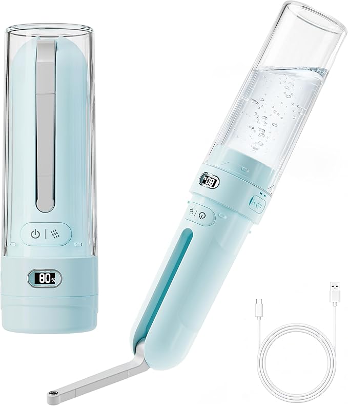 Electric Portable Bidet – Rechargeable Travel Bidet for Women Postpartum Care & Personal Hygiene | with 3 Pressure Modes for Home Travel & Camping (Aqua) by WeWiHLTH