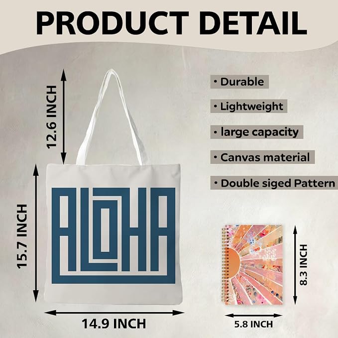 Summer Coastal Beach Canvas Tote Bag - Image 6