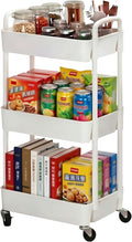 Sywhitta 3-Tier Plastic Rolling Utility Cart with Wheels for Storage,White | Multi-Functional Storage Trolley, for Office, Living Room, Kitchen, Bathroom,Movable Organizer,Space-Saving,Easy to assemble by haseverythingyouneed