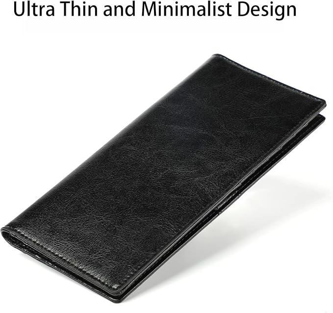 Ultra Slim Thin Leather Women Wallet RFID Blocking Credit Card Holder Bifold Long Ladies Billfold - Image 7