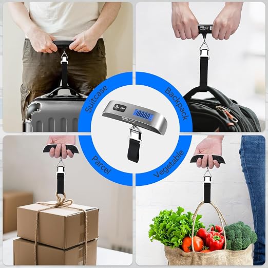 Luggage Scale Dr.meter 2 Pack Travel Essential Digital Luggage Weight Scale | 110lb/50kg Portable Handheld Scale with Rubber Paint, Temperature Sensor, Battery Included - Image 9